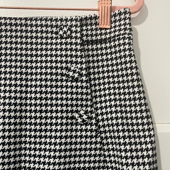 H&M Houndstooth Black & White Knee-Length Pencil Skirt Size 6 - Picture 4 of 7